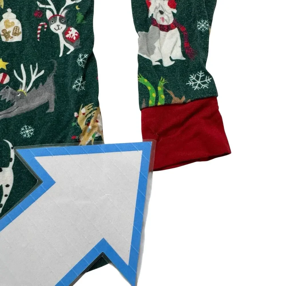 LITTLE SLEEPIES Holiday Hounds Bamboo Viscose Pajama Set 2T Christmas Dog Unisex